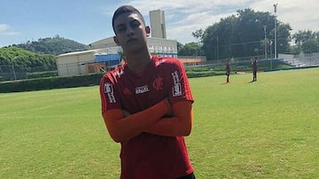 Francisco Dyogo, goleiro do sub-15 do Flamengo e um dos sobreviventes do incêndio no Ninho do Urubu. Foto: Reprodução/Flamengo