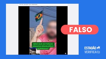Vídeo mostra bandeira de Barcarena, e não ‘versão comunista’ do símbolo nacional. Foto: Reprodução/Facebook