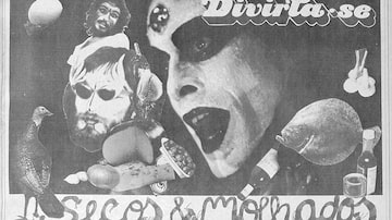 Página do Jornal da Tarde de 6 de abril de 1974 com reportagem sobre o grupo musical Secos & Molhados. Foto: Acervo Estadão