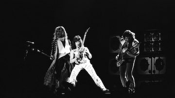 Eddie Van Halen se apresentano Ginásio do Ibirapuera,21/01/1983. Foto: Claudinê Petroli/ Estadão