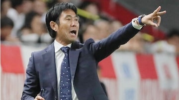 Hajime Moriyasu, técnico da seleção japonesa de futebol. Foto: Jiji Press / AFP