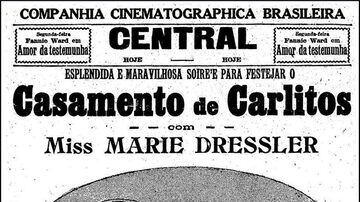 Cartaz de O Casamento de Carlitos, no Estadão de 13/9/1918. Foto: Acervo/Estadão