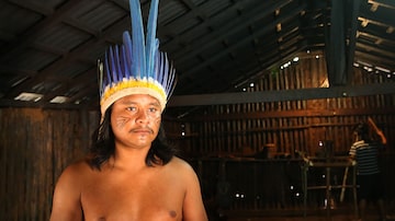 Davi Jaraguá, um dos líderes dos índios Guarani que vivem próximos ao pico do Jaraguá, em São Paulo. Foto: José Patrício/Estadão