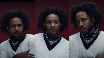 Kedrick Lamar usou 'Deep Fake' para transformar seu rosto no de outros artistas negros em clipe. Foto: YouTube / Kendrick Lamar
