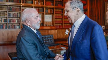 Presidente Luiz Inácio Lula da Silva recebe ministro das Relações Exteriores da Rússia Sergei Lavrov em Brasília, 22 de fevereiro de 2024.

