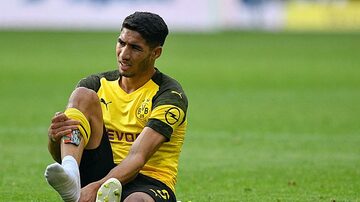 Achraf Hakimi, zagueiro do Borussia Dortmund. Foto: Sascha Schuermann/AFP