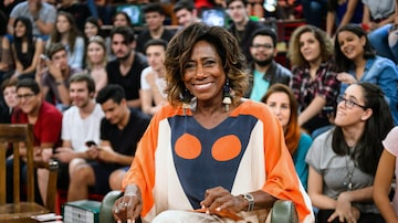 Gloria Maria na plateia do programa Altas Horas, de Serginho Grosmann, em 2018. Foto: Ramon Vasconcelos/TV Globo