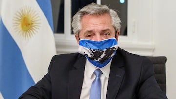 Para Alberto Fernández, presidente da Argentina, dívida com FMI é 'impagável'. Foto: ESTEBAN COLLAZO  / AFP