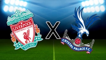 Escudos de Liverpool e Crystal Palace. Foto: Arte/Estadão
