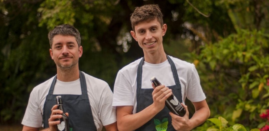 Os sócios, Fernando Goldenstein e Leonardo Andrade, que engarrafaram os fermentados. Foto: Leonardo Andrade|Divulgação