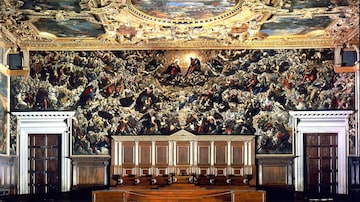 "Il Paradiso" de Tintoretto, no Palácio Ducale. Foto: Sala del Maggior Consiglio/Venezia, Palazzo Ducale