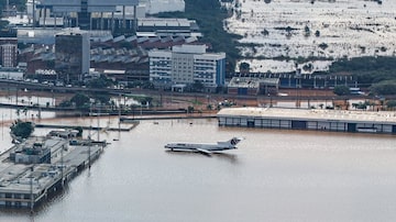 Aeroporto de Porto Alegre tomado por enchentes. Aviso de suspensão de voos vale até 30 de maio. Foto: Ricardo Stuckert/Presidência da República/Via MetSul