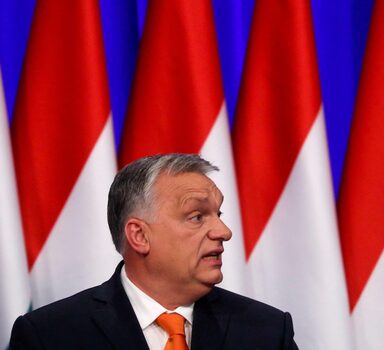FILE PHOTO: Hungarian Prime Minister Viktor Orban delivers his annual state of the nation speech in Budapest, Hungary, February 12, 2022. REUTERS/Bernadett Szabo/File Photo