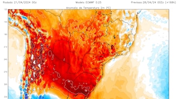 Massa de ar muito quente cobrirá o Centro-Sul do Brasil na última semana de abril. Foto: MetSul Metereologia