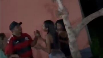 Carcereiro agride mulheres durante festa no município de Bagre, no Pará. Foto: Reprodução/Redes sociais