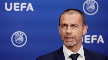 Soccer Football - UEFA Executive Committee News Conference - Nyon, Switzerland - April 7, 2022 UEFA president Aleksander Ceferin during the news conference REUTERS/Denis Balibouse. Foto: Denis Balibouse/Reuters