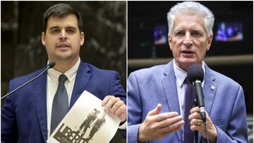Engler e Correia são os primeiros colocados na corrida eleitoral pela Prefeitura de Belo Horizonte. Foto: Sarah Torres/ALMG e Mario Agra/Câmara dos Deputados