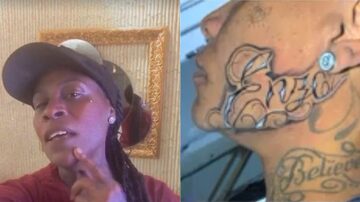Pepê, dupla de Neném, tatuou os nomes dos filhos no rosto e se arrependeu. Foto: Instagram/pepe.oficiall_ e RedeTV!
