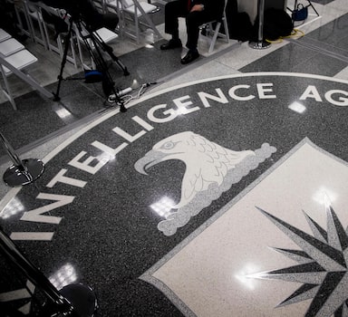 FILE -- The CIA seal on the floor at the agency’s headquarters in Langley, Va., Jan. 21, 2017. The trial of a former CIA. analyst will expose the inner workings of an agency that relies on secrecy. (Doug Mills/The New York Times)