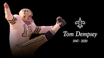 Lenda da NFL, Tom Dempsey morre aos 73 anos por complicações do coronavírus. Foto: Reprodução/New Orleans Saints Twitter