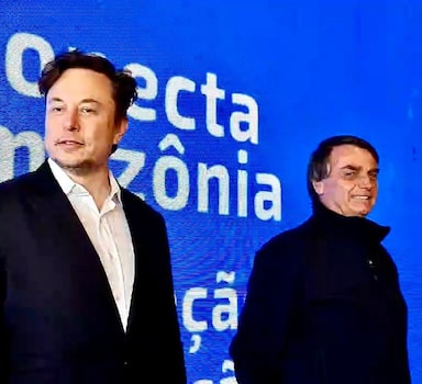 SOROCABA/SP 20/05/2022 NACIONAL / BOLSONARO / MUSK - Elon Musk e Bolsonaro se encontram em SP e tratam de conexão na Amazônia CREDITO REPRODUCAO TWITTER / @govbrazil