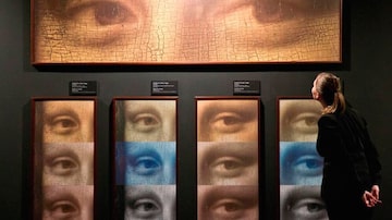 Uma das salas da exposição é destinada a desvendar os segredos do quadro Mona Lisa. Foto: Great Exhibitions/Divulgaçao