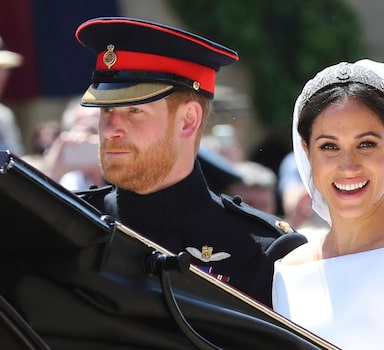 Príncipe Harry e Meghan Markle no dia do casamento, em 19 de maio de 2018.