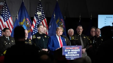O ex-presidente republicano Donald Trump, candidato presidencial, fala em um evento de campanha em Grand Rapids, Michigan, terça-feira, 2 de abril de 2024. 