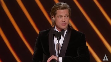 Brad Pitt ganhando o Oscar em 2020. Foto: Reprodução de vídeo/YouTube @Oscars
