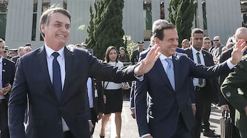 Jair Bolsonaro e João Doria, em julho. Foto: MARCOS CORREA/PR (03/07/2019)
