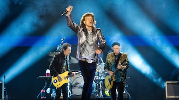 Rolling Stones em show na cidade de Houston, no Texas.
