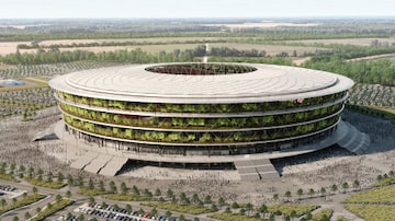 Estádio jardim da Sérvia. Foto: Divulgação/Fenwick Iribarren Architects