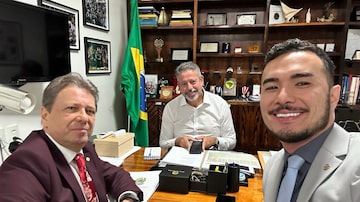 Bibo Nunes (PL-RS), Arthur Lira (PP-AL) e Pedro Aihara (PRD-MG). Foto: Ascom-Bibo Nunes