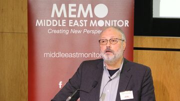 O jornalista saudita Jamal Khashoggi durante evento do Monitor para o Oriente Médio, em Londres, na Grã-Bretanha, em setembro de 2018. Foto: Middle East Monitor/Handout via REUTERS