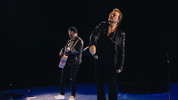 Bono e The Edge em show do U2. Foto: Twitter/U2 