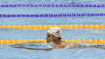 Gabriel Santos, nadador brasileiro. Foto: Daniel Teixeira/Estadão