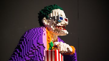 Escultura da exposição The Art Of The Brick: DC Super Heroes, do artista Nathan Sawaya. Foto: Tiago Queiroz/Estadão