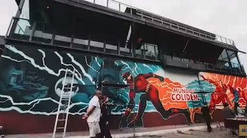 The Flash ganha mural no Beco do Batman, em São Paulo. Foto: Reprodução de vídeo/Youtube/Warner Bros. Pictures Brasil