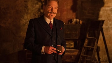 This image released by 20th Century Studios shows Kenneth Branagh as Hercule Poirot in a scene from "A Haunting in Venice."  (20th Century Studios via AP). Foto: 20th Century Studios/AP
