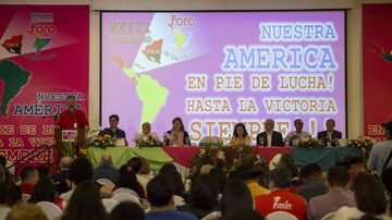 Participaram do Foro de São Paulo os representantes de 18 partidos políticos de esquerda de 26 países da América Latina. Foto: EFE/Jorge Torres
