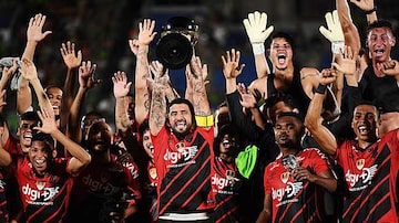 Athletico-PR comeroa o título da Copa Levain. Foto: Charly Triballeau/AFP