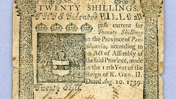 A currency note printed by Benjamin Franklin, who influenced a number of other printers and experimented with producing new paper and concocting inks. (Department of Special Collections, Hesburgh Libraries of the University of Notre Dame via The New York Times) Ñ NO SALES; FOR EDITORIAL USE ONLY WITH NYT STORY SLUGGED SCI FRANKLIN COLONIAL CURRENCY BY VERONIQUE GREENWOOD  FOR JULY 24, 2023. ALL OTHER USE PROHIBITED. Ñ. Foto: Department of Special Collections, Hesburgh Libraries of the University of Notre Dame via The New York Times