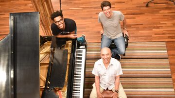 A formação atual de Amilton Godoy Trio, com Sidiel Vieira e Edu Ribeiro. Foto: DANI GODOY