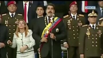 Discurso de Maduro é interrompido na Venezuela; governo denuncia ataque com drones. Foto: Reprodução de TV/ Reuters