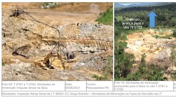 Documentos entregues à Aneel denunciam garimpo ilegal próximo ao linhão de energia. Foto: Belo Monte Transmissora de Energia (BMTE)