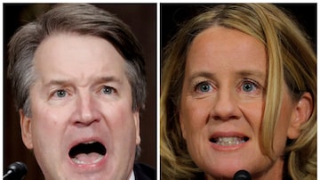 Combinação de imagens do juizBrett Kavanaugh e da professoraChristine Blasey Ford. Foto: REUTERS/Jim Bourg 