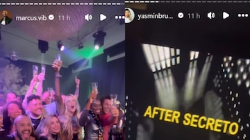 Yasmin Brunet organiza festa para comemorar fim do BBB 24. Foto: Reprodução de vídeo / @marcus.vib e @yasminbrunet via Instagram 
