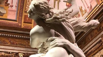 Detalhe da escultura 'O Rapto de Proserpina', de Bernini. Foto: Galeria Borghese