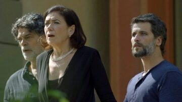 Murilo, Valentina e Gabriel em uma das cenas finais da novela. Foto: TV Globo