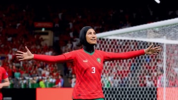 Fifa 23 adiciona hijab ao avatar da zagueira Nouhalia Benzina. Foto: Reprodução/Fifa 23